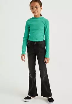 Футболка с длинным рукавом WE Fashion, зеленая