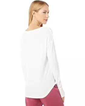 Футболка с длинным рукавом Wildfox Hudson Thermal Long Sleeve Tee, цвет Clean White