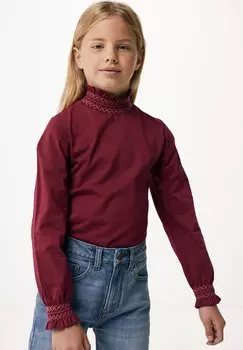 Футболка с длинным рукавом With Decorative Smock Mexx, цвет beet red