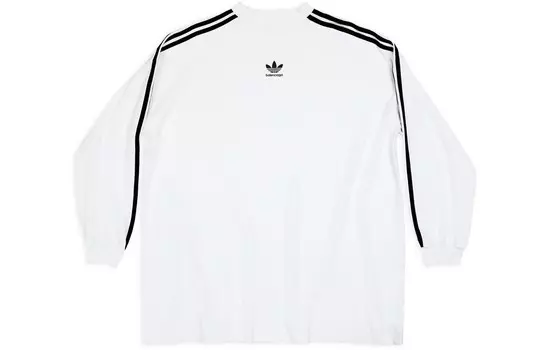 Футболка с длинным рукавом X Adidas, большого размера Balenciaga, белый