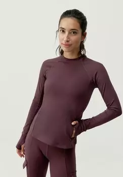 Футболка с длинным рукавом Xela Born Living Yoga, цвет dark cherry