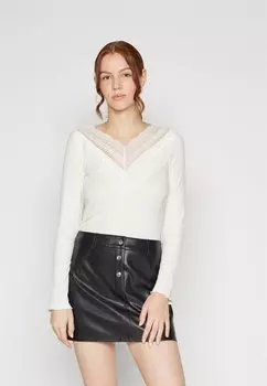 Футболка с длинным рукавом Yasellina V-Neck YAS, цвет star white