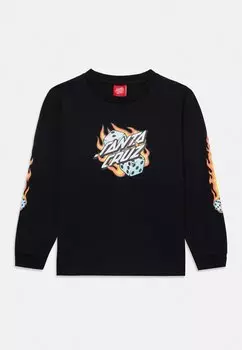 Футболка с длинным рукавом YOUTH FLAMING DICE DOT UNISEX Santa Cruz, черный