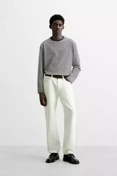 Футболка с длинным рукавом ZARA, полосатый