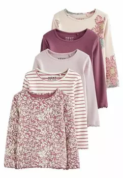 Комплект лонгсливов Rib Jersey Tops Next, 5 предметов, мультиколор