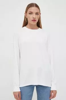 Футболка с длинными рукавами Abercrombie & Fitch, белый