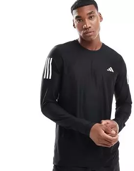 Футболка с длинными рукавами adidas Running Own The Run черного цвета adidas performance