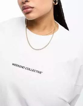 Футболка с длинными рукавами ASOS Weekend Collective Curve и фотографическим принтом роз
