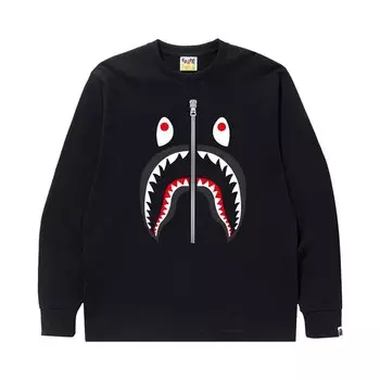 Футболка с длинными рукавами BAPE Shark, черная