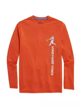 Футболка с длинными рукавами Baseball Swing Harbour Vineyard Vines, цвет cocktail sauce
