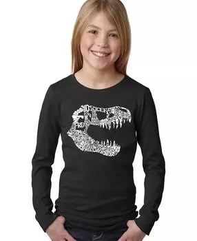 Лонгслив Big Girl's Word Art — TREX LA Pop Art, черный