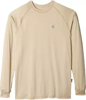Футболка с длинными рукавами Big & Tall Flame-Resistant Force Carhartt, хаки