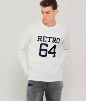 Футболка с длинными рукавами Buster Retro Jeans, белый