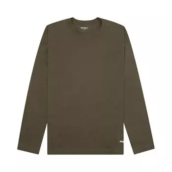 Футболка с длинными рукавами Carhartt WIP Link Script, цвет Крапива/белый