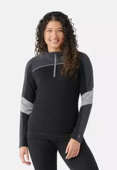 Футболка с длинными рукавами CLASSIC THERMAL MERINO COLORBLOCK, МОЛНИЯ 1/4 Smartwool, черный уголь h