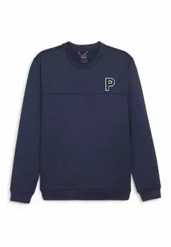 Футболка с длинными рукавами Cloudspun Patch Crewneck Puma Golf, цвет deep navy heather