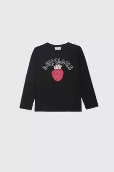 Футболка с длинными рукавами Coccodrillo черный с принтом