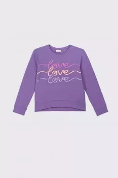 Футболка с длинными рукавами Coccodrillo фиолетовый с металлическим принтом