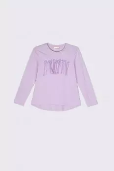 Футболка с длинными рукавами Coccodrillo фиолетовый с пространственным приложением