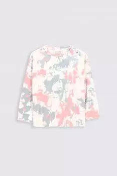 Футболка с длинными рукавами Coccodrillo разноцветный с эффектом тай-дай