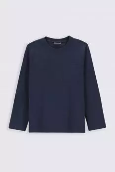 Футболка с длинными рукавами Coccodrillo темно-синий с нагрудным карманом