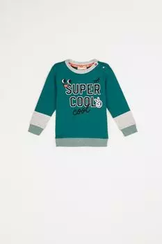 Футболка с длинными рукавами Coccodrillo зеленый с принтом