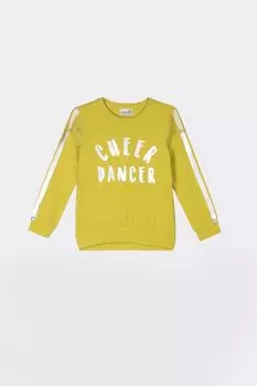 Футболка с длинными рукавами Coccodrillo желтый с металлическим принтом