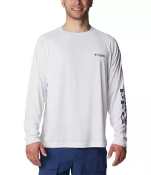 Футболка с длинными рукавами Columbia PFG Big & Tall Terminal Tackle, белый
