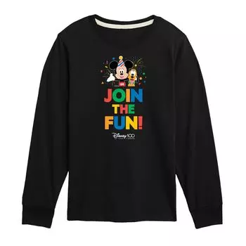 Футболка с длинными рукавами Disney 100 для мальчиков 8–20 лет «Join The Fun» Licensed Character