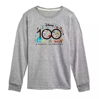 Футболка с длинными рукавами Disney 100 Pixar Group для мальчиков 8–20 лет Licensed Character