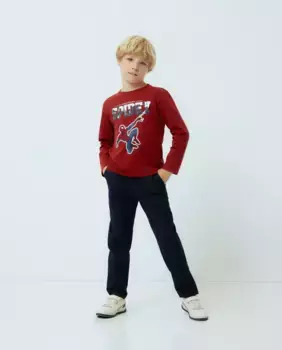 Футболка с длинными рукавами для мальчика «Человек-паук» Kids El Corte Ingls, бордовый