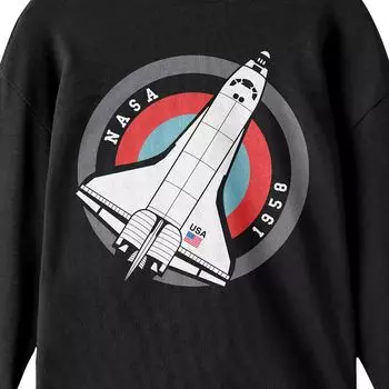 Футболка с длинными рукавами для мальчиков 8–20 лет, NASA Space Shuttle 1958 Licensed Character