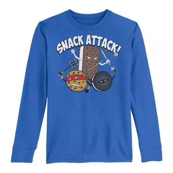 Футболка с длинными рукавами для мальчиков 8–20 лет Snack Attack с печеньем и мороженым Licensed Character