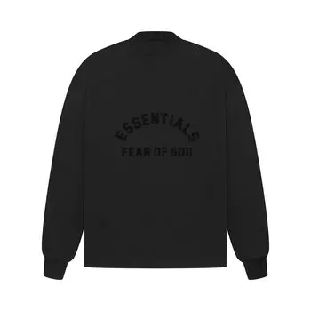 Футболка с длинными рукавами Fear of God Essentials, цвет угольно-черный