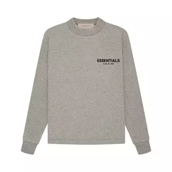 Футболка с длинными рукавами Fear of God Essentials Kids Essentials, цвет Темная овсянка