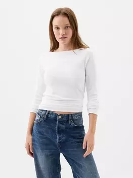 Футболка с длинными рукавами Gap, белый
