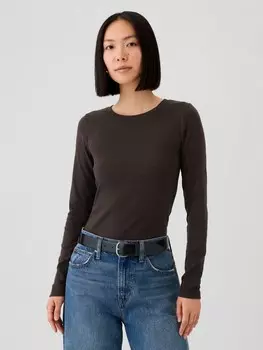 Футболка с длинными рукавами Gap, коричневый