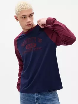 Футболка с длинными рукавами Gap, синий