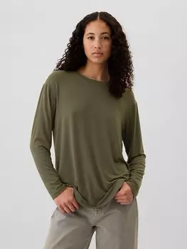 Футболка с длинными рукавами Gap, зеленый