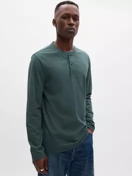 Футболка с длинными рукавами Gap, зеленый