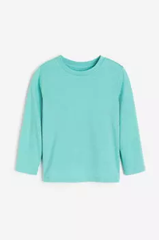 Футболка с длинными рукавами H&M, бирюзовый