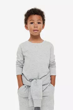 Футболка с длинными рукавами H&M, серый
