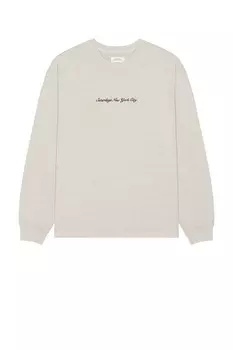 Футболка с длинными рукавами Heavy Weight Pigment SATURDAYS NYC, светло-серый