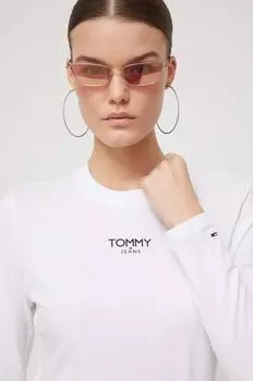 Футболка с длинными рукавами, хлопок Tommy Jeans, белый