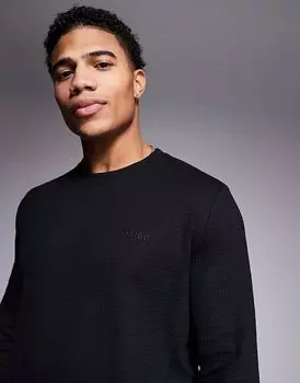 Футболка с длинными рукавами HUGO Bodywear Austin черного цвета (часть комплекта) Hugo Red