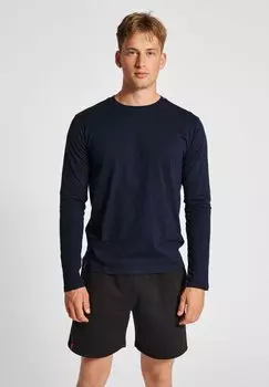 Футболка с длинными рукавами Hummel, серо-голубой
