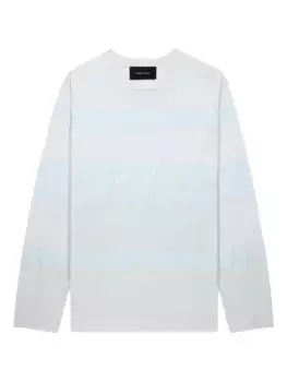 Футболка с длинными рукавами и цветочным принтом Simone Rocha, синий