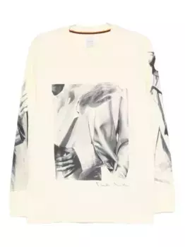 Футболка с длинными рукавами и фотопринтом Paul Smith, желтый