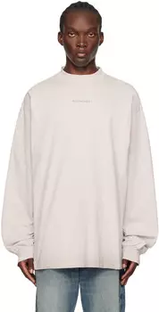 Футболка с длинными рукавами и графическим принтом Off-White Balenciaga