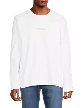 Футболка с длинными рукавами и графическим рисунком Frame, белый